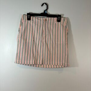 Peter Millar Skort Striped Golf Casual Pull‎ On Athleisure Skirt Size S